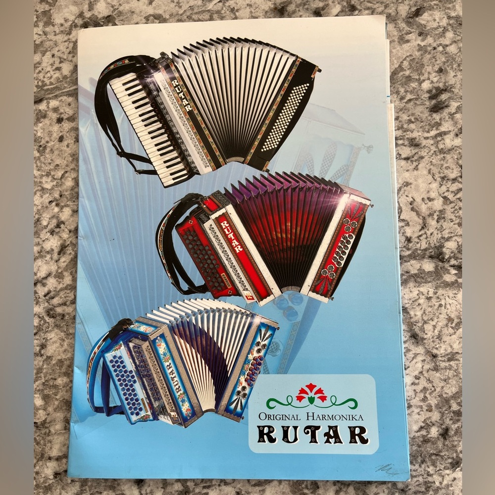 5/$25 Original Harmonika Accordion Brochure from Rutar, Slovenija